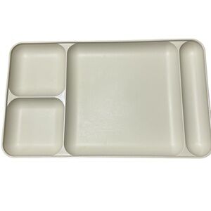 Vintage Almond Tupperware‎ Cafeteria Divided Trays 1535 Camping Picnic  Set of 2
